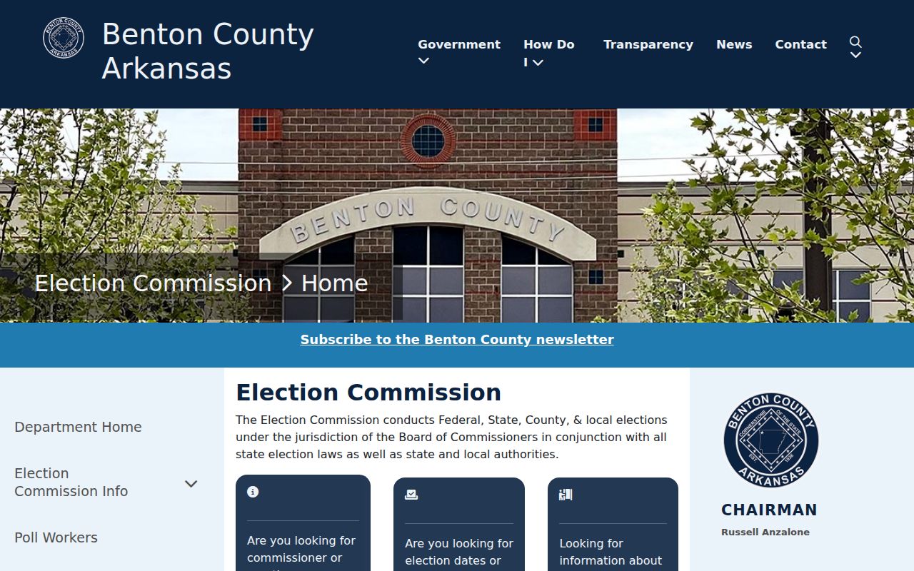 Bella Vista voter registration records Benton County Election Commission
